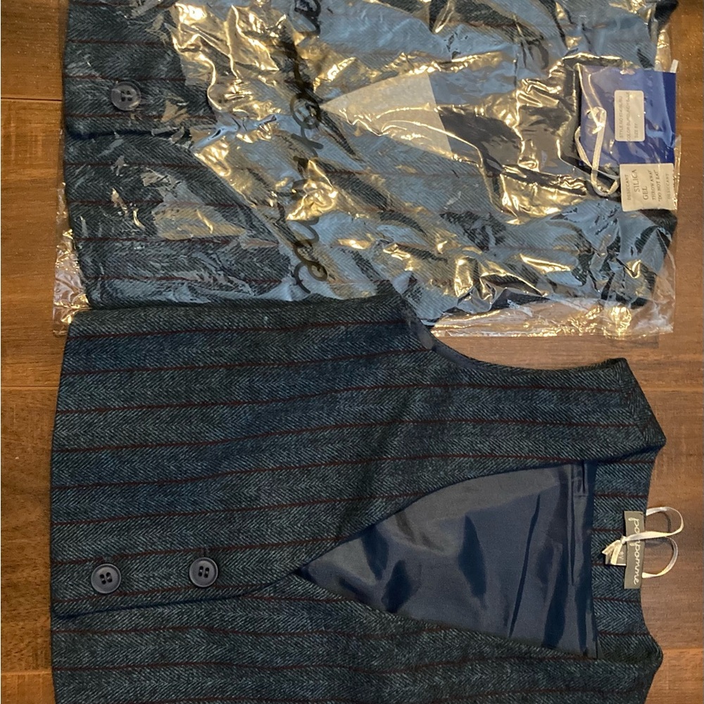 NWT Pompomme Children's Button Up Striped Designer Vest; Various Sizes
